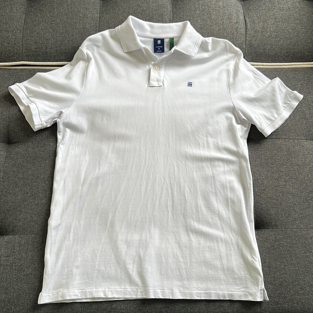 G-Star Raw Dunda Polo. Size M/L. Colour White.